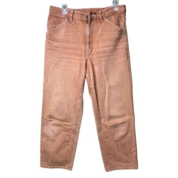 Uniqlo Jeans Women's 28 Burnt Orange Straight Leg Denim Casual Workwear Pants - Picture 11 of 12